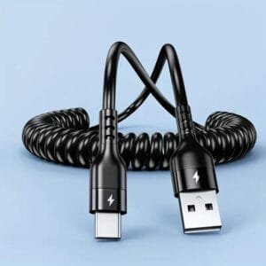 Cavo di Ricarica Rapida USB-C 66W 5A a Molla per Smartphone usb type c