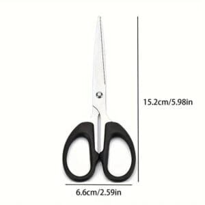 FORBICI DA UFFICIO IN ACCIACIO INOSSIDABILE PER CARTA CUCITO IMPUGNATURA COMODA - immagine 3