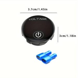 Indicatore di tensione digitale a pannello a LED per auto e moto ON OFF bianco - immagine 3