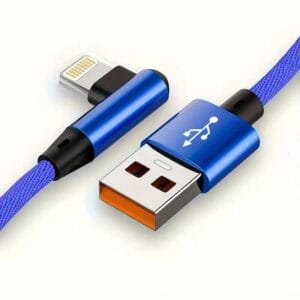 Cavo caricabatterie angolo retto 90 gradi per iphone a USB femmina a maschio