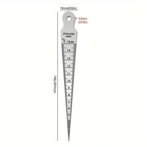 Calibro a Cuneo Acciaio Inossidabile con Doppia Scala Metrica 1-15mm Saldatura - immagine 3
