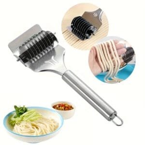 Tagliapasta Manuale in Acciaio Inossidabile con Lama a Rullo per Pasta Cucina
