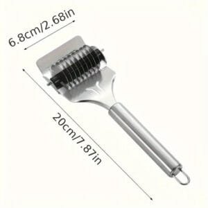 Tagliapasta Manuale in Acciaio Inossidabile con Lama a Rullo per Pasta Cucina - immagine 3