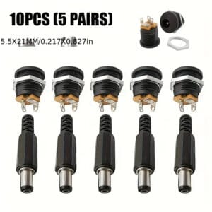 10pz Set Jack e Spine Alimentazione CC 5.5x2.1mm 3A - immagine 3