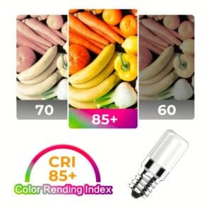 1pz Lampada per frigorifero a LED E14 2W Bianco Caldo - immagine 3