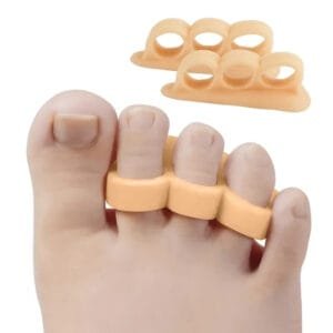 2pz Separatori per Dita dei Piedi in Silicone Morbido Traspirante Supporto