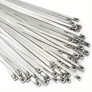 10 pezzi Fascette in Acciaio Inossidabile Fascette Multiuso 25cm Avvolgimento