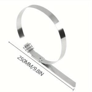 10 pezzi Fascette in Acciaio Inossidabile Fascette Multiuso 25cm Avvolgimento - immagine 3