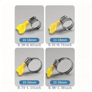 8pz Morsetti per Tubi Acciaio Inossidabile Durevoli fascette auto idraulici - immagine 3