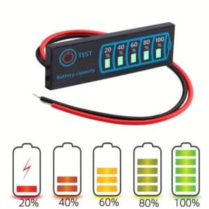 Indicatore di Capacità Batteria LED DC 5-30V  Display di Potenza Digitale