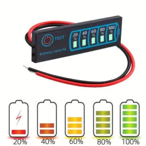 Indicatore di Capacità Batteria LED DC 5-30V  Display di Potenza Digitale