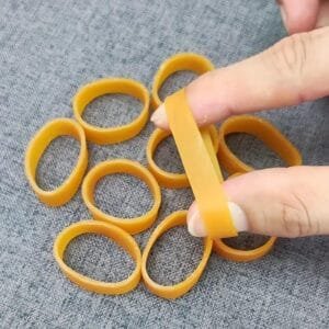 15pz Elastici Larghi Gomma per Forniture Ufficio 50x10x1.4mm