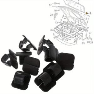 10 pezzi Clip vite di fissaggio Rivetti cofano compatibili per VW per SEAT - immagine 3