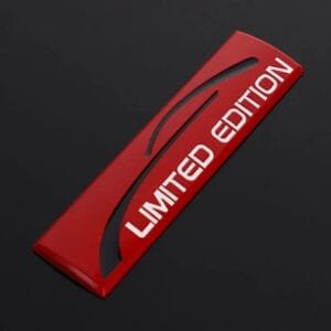Adesivo Creativo Per Auto In Metallo 3D Limited edition Cromata rosso