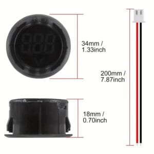 Misuratore Di Tensione DC 4-100V Con Display Digitale A LED 2 Fili Corrente - immagine 3