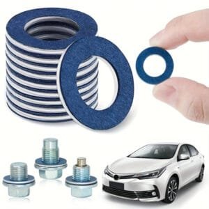 10pz Guarnizione Tappo Scarico Blu Coppa Olio Auto Rotonda