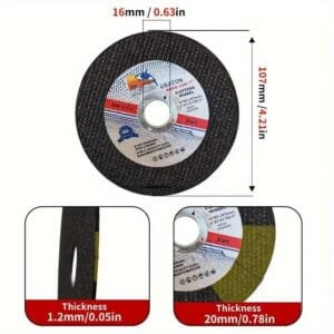 5 dischi da taglio in metallo abrasivi in resina a doppia maglia Smerigliatrice - immagine 3