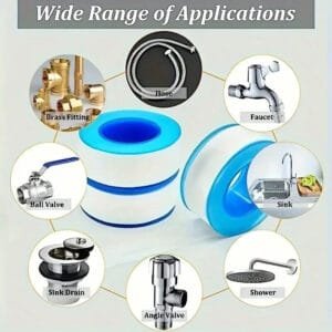 10 pezzi Nastro di sigillatura Teflon multifunzione impermeabile tubi doccia - immagine 3