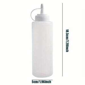 Set 3 Dispenser Plastica Olio Maionese Ketchup Salse Dosaolio Oliera Dosatore - immagine 3