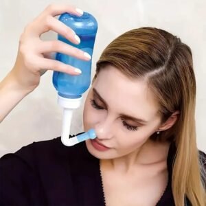 Set di bottiglia per Lavaggio Nasale 300ML Sinusiti pulizia nasale allergie