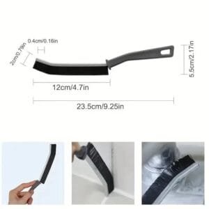 Spazzola Pulizia Delle Scanalature Manico Lungo  Setole dure Finestre bagno - immagine 3