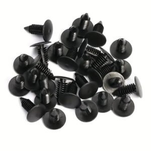 100pz 8mm Rivetti in Plastica Nera per GM Ford Clip per Paraurti