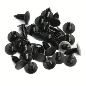 100pz 8mm Rivetti in Plastica Nera per GM Ford Clip per Paraurti