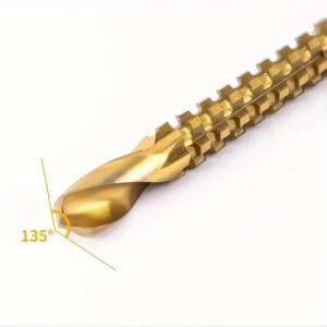 Confezione da 3 punte da trapano in acciaio ad alta velocità rivestite titano - immagine 4