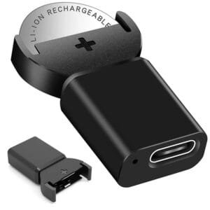 Caricabatterie pile A Bottone TIPO C alimentazione USB type-c nero