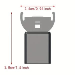 Caricabatterie pile A Bottone TIPO C alimentazione USB type-c nero - immagine 3