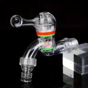 Rubinetto in Plastica Trasparente Risparmio Idrico per Casa Lavanderia