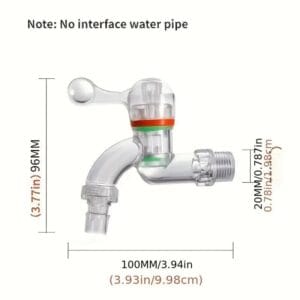 Rubinetto in Plastica Trasparente Risparmio Idrico per Casa Lavanderia - immagine 3