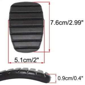 Copri Pedali Freno e Frizione in Gomma Sintetica Nera per Renault Clio ECC ECC - immagine 3