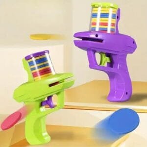 Lanciatori di dischi in schiuma colorata giocattolo bambini giochi pistola