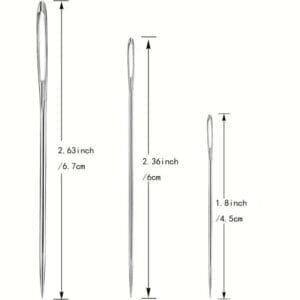 15 Pezzi Ago Da Cucito A Mano Ago A Grande Foro Aghi  Da Ricamo abiti vestiti - immagine 3