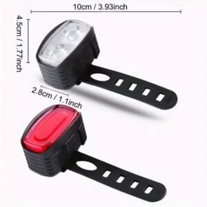 Set di Luci Ricaricabili per Bicicletta Fendinebbia + Luce Posteriore faro bici - immagine 4