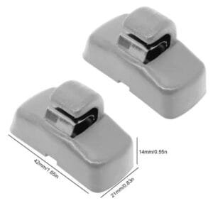 2pz Clip Ganci per Visiera Parasole in ABS Premium per Skoda Passat - immagine 3