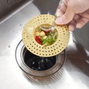 Filtro Per Lo Scarico Del Lavandino Protezione capelli Tappo Scarico cucina NERO