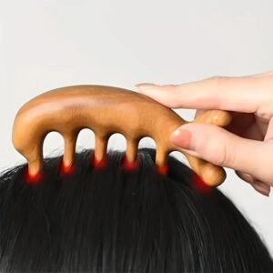 Pettine Massaggiante in Resina a Cinque Denti per il Rilassamento Muscolare
