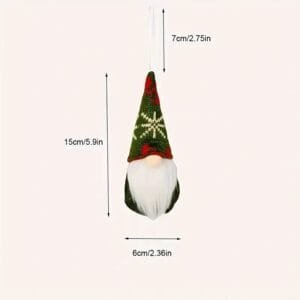 SET 3 GNOMI NATALIZI DECORAZIONI CAMINO CON GANCIO ADDOBBI ALBERO DI NATALE ROSA - immagine 3