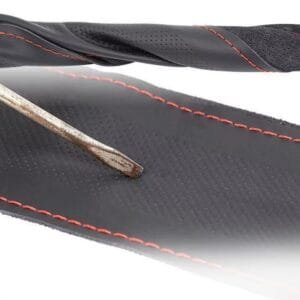 Coprivolante universale cucire pelle volante auto ago filo colore rosso