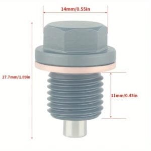 Tappo olio di scarico magnetico M14x1.5 con guarnizione per ford per Hyundai - immagine 3