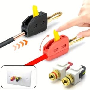 Coppia Connettore Banana Senza Saldatura 32A 4mm