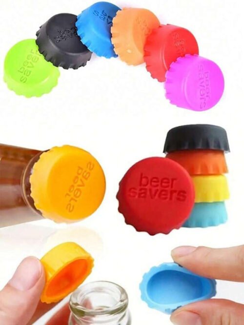 6 tappi per bottiglie in silicone riutilizzabili coperchi ermetici per bevande