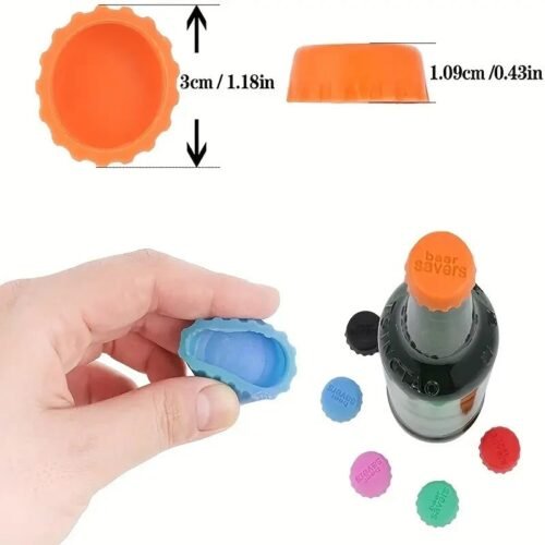 6 tappi per bottiglie in silicone riutilizzabili coperchi ermetici per bevande