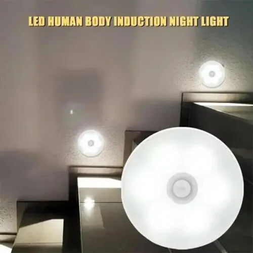 Luce bianca Notturna A LED Con Sensore Di Movimento, Ricaricabile Tramite USB