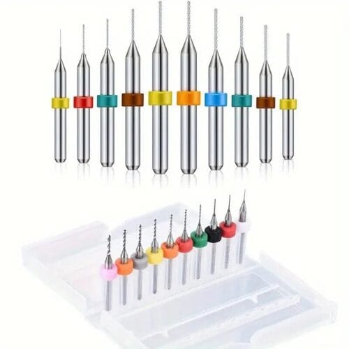 Set di 10 pezzi di punte per trapano a mano di precisione Pinza manuale