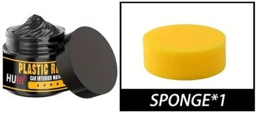 Cera per Interni e Cruscotto Neri Crema Sbiancante Parti in Plastica Pneumatici
