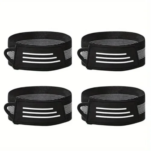 2pz Cinturini Elastici Caviglia Neri Ciclismo Bici Fibbia