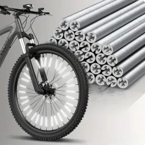 12pz Riflettori per Raggi Bicicletta Grigi Facile Montatura